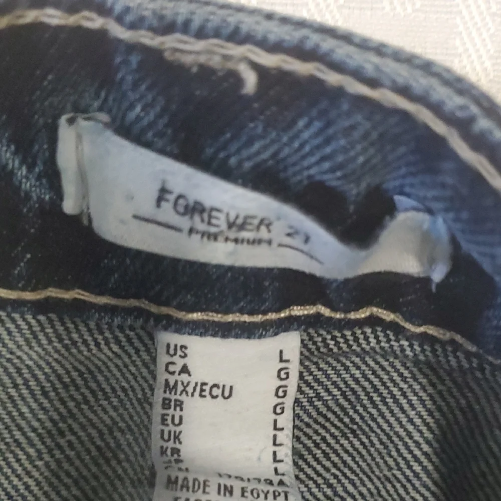 Forever 21 Blue Denim Midi Skirt Size L - Picture 8 of 13